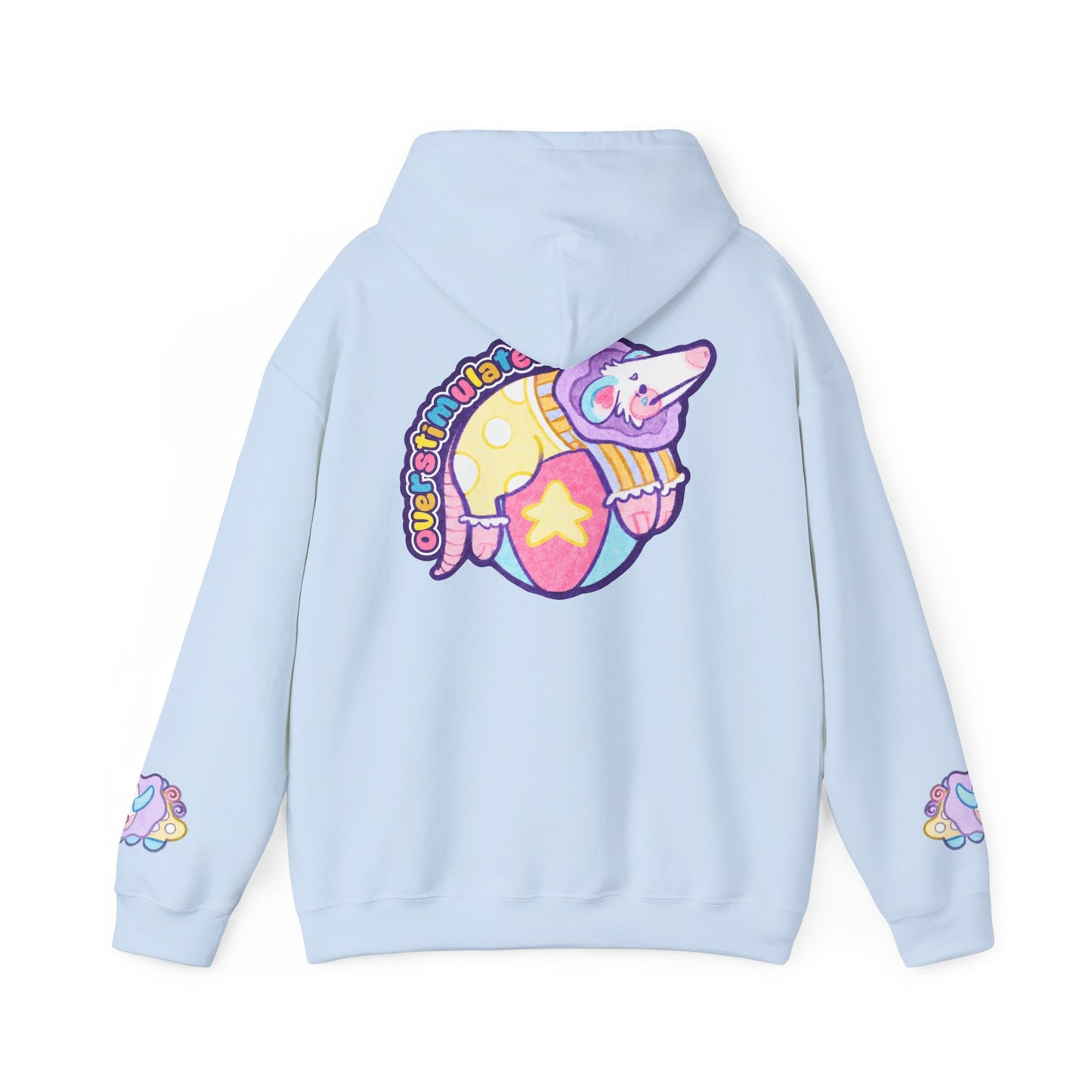 OVERSTIMULATED OPOSSUM Kawaii Clown Cutie Clowncore Hoodie Pullover Unisex