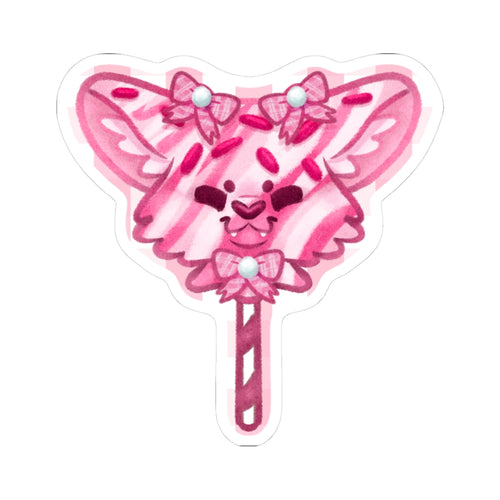 Cake Pup Raspberry Dessert Kawaii Cutie Die-Cut Vinyl Sticker 4in