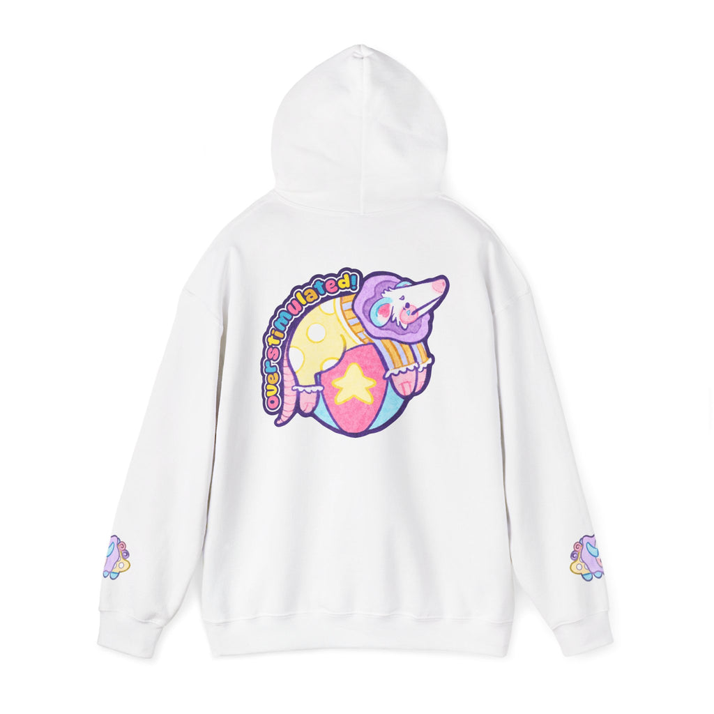 OVERSTIMULATED OPOSSUM Kawaii Clown Cutie Clowncore Hoodie Pullover Unisex