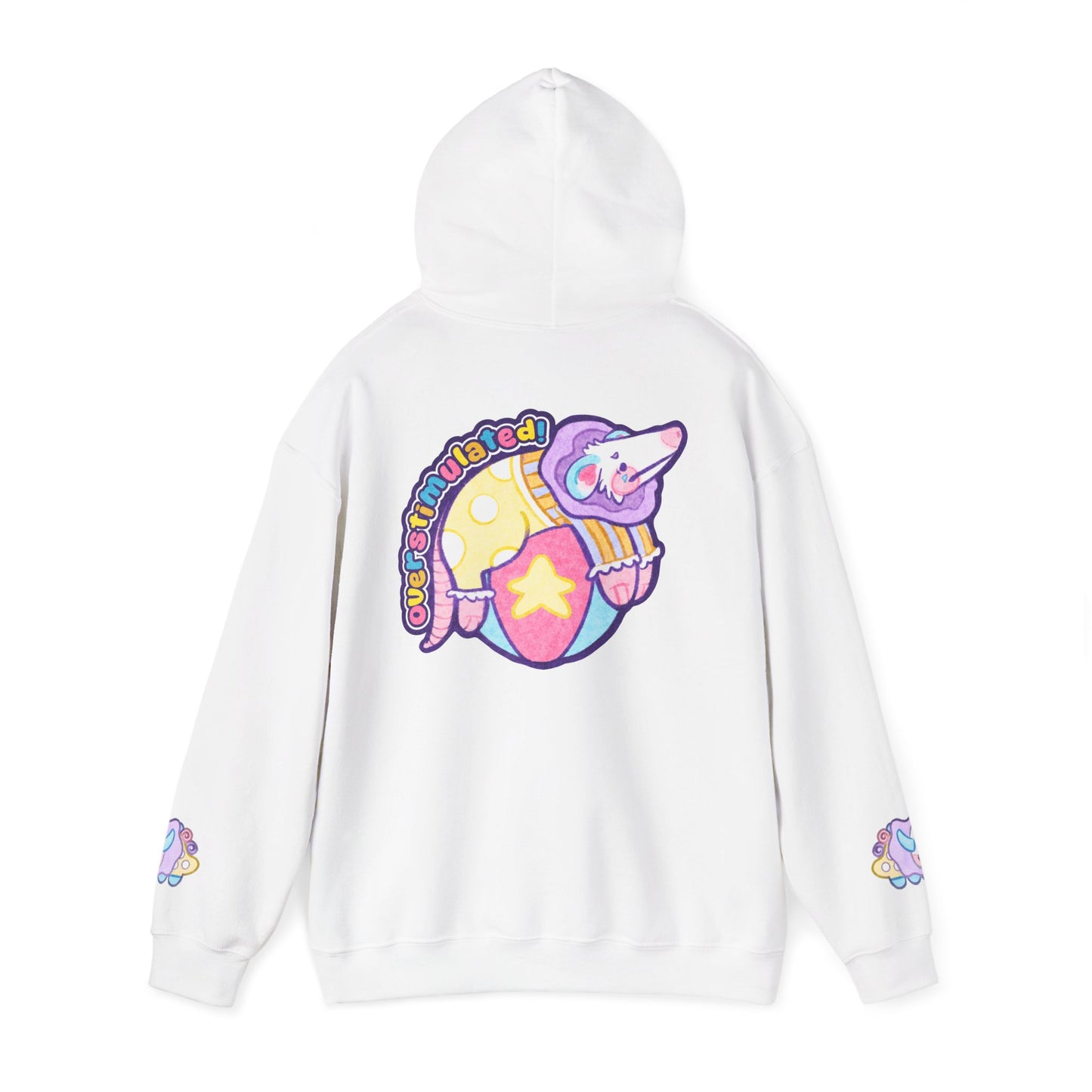 OVERSTIMULATED OPOSSUM Kawaii Clown Cutie Clowncore Hoodie Pullover Unisex