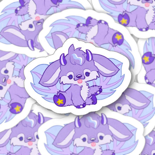 Purple Faerie Fantasy Pixie Die-Cut Vinyl Sticker 4in