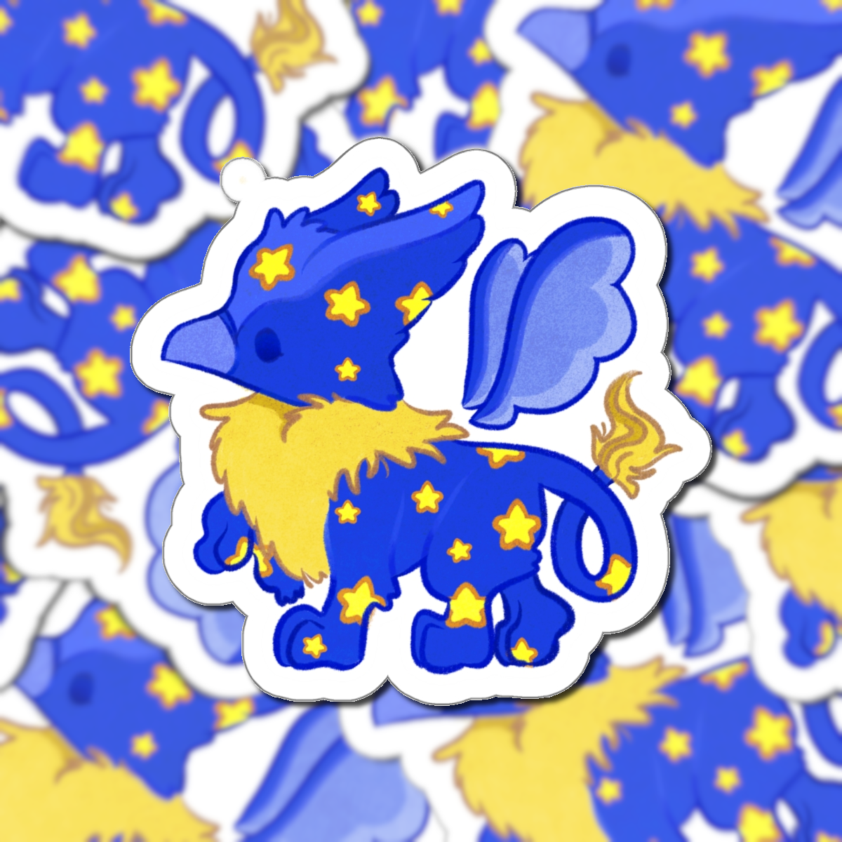 Eyrie Starry Fantasy Griffin Die-Cut Vinyl Sticker 4in