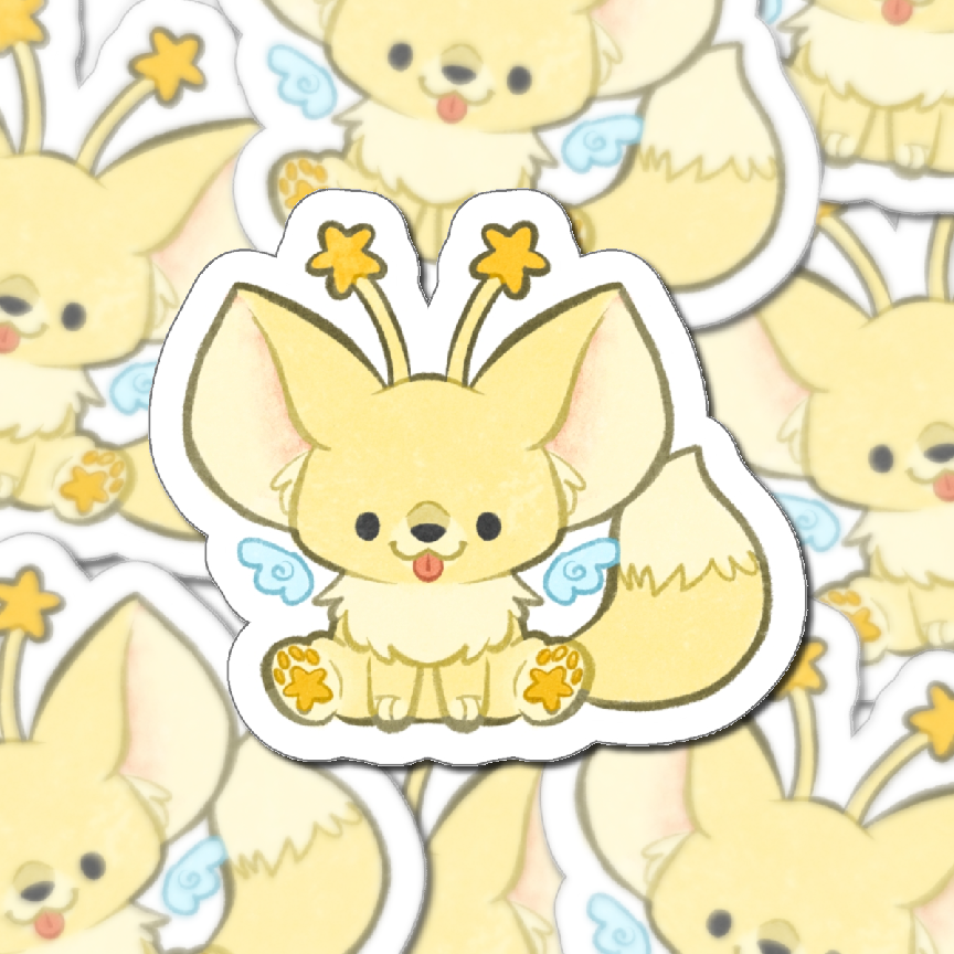Star Faellie Fantasy Flying Fox Die-Cut Vinyl Sticker 4in