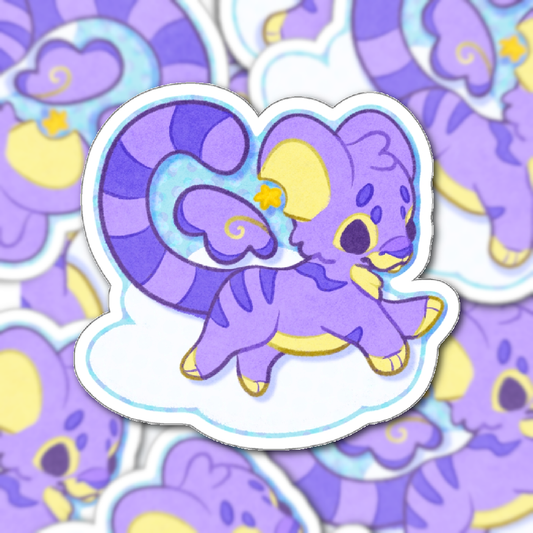 Faerie Kougra Fantasy Tiger Die-Cut Vinyl Sticker 4in
