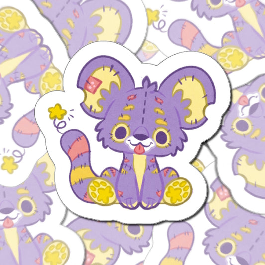 Plushie Kougra Fantasy Tiger Die-Cut Vinyl Sticker 4in