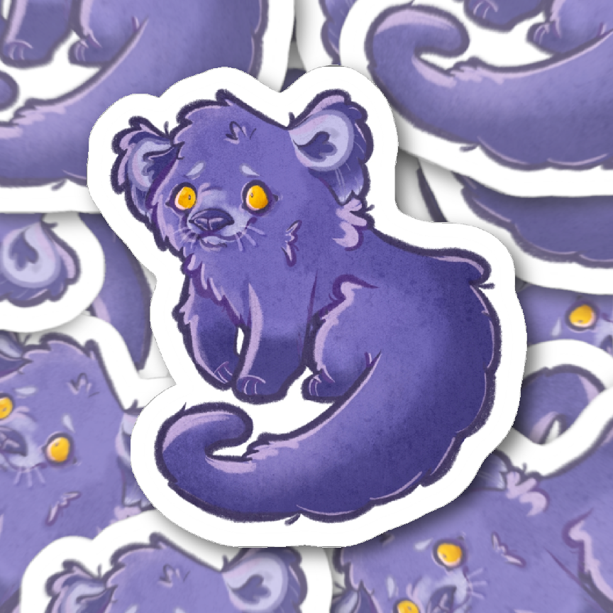 Binturong Bearcat Kawaii Cutie Furry Die-Cut Vinyl Sticker 4in
