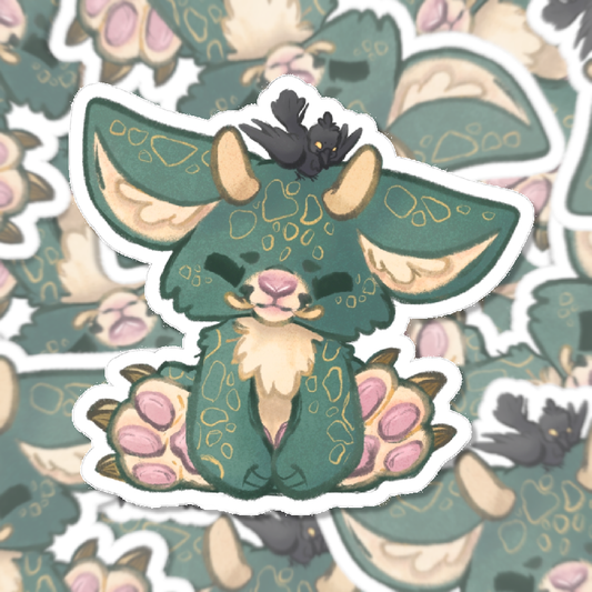 Goblin Woodland Creatures Kawaii Cutie Toe Beans Die-Cut Vinyl Sticker 4in
