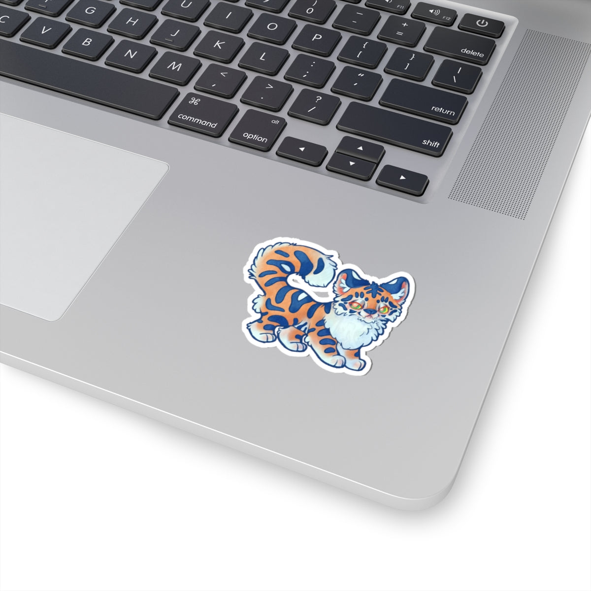 Tiger Kawaii Fantasy Die-Cut Vinyl Sticker 4in Wildlife Cute Fluffy Feline