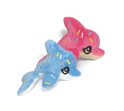 Sprinkle Cookie Dolphin Plushie Kawaii Tiny Plush Cute Fluffy Pastel Circus Clowncore MADE TO ORDER