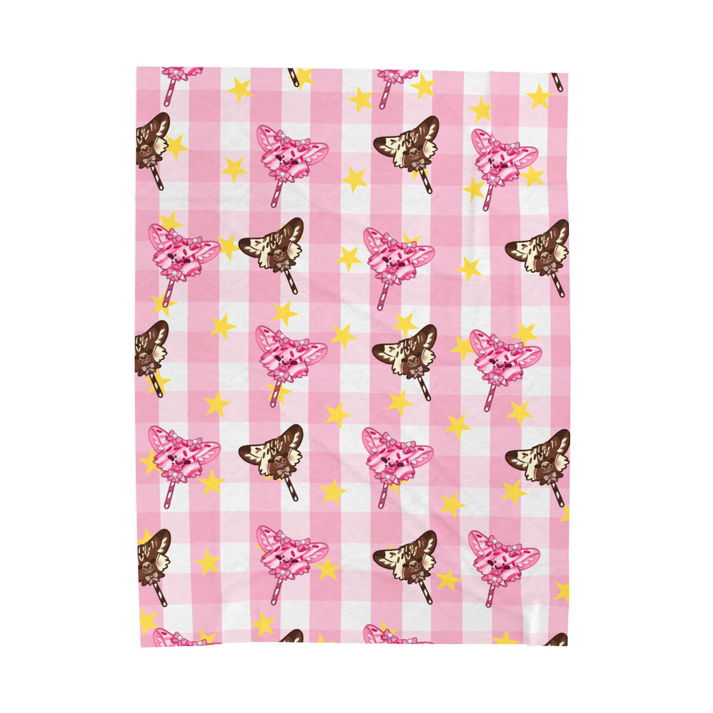 Cake Pup Pink Fuzzy Blanket Pastel Dessert Circus Theme Kawaii Home Decor Clowncore Blankie Lightweight Soft