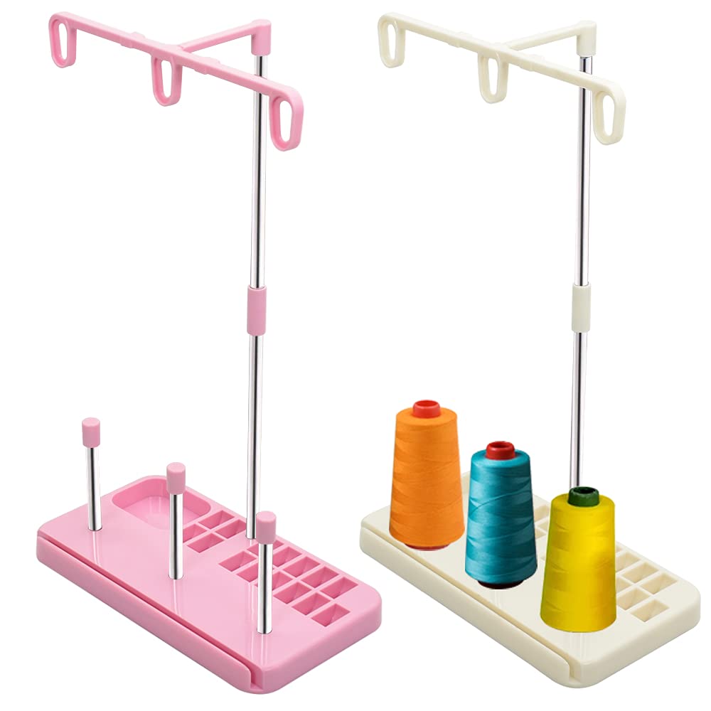 Thread Holders, Embroidery & Sewing Machine 3-Spool Thread Rack, 2-Pack