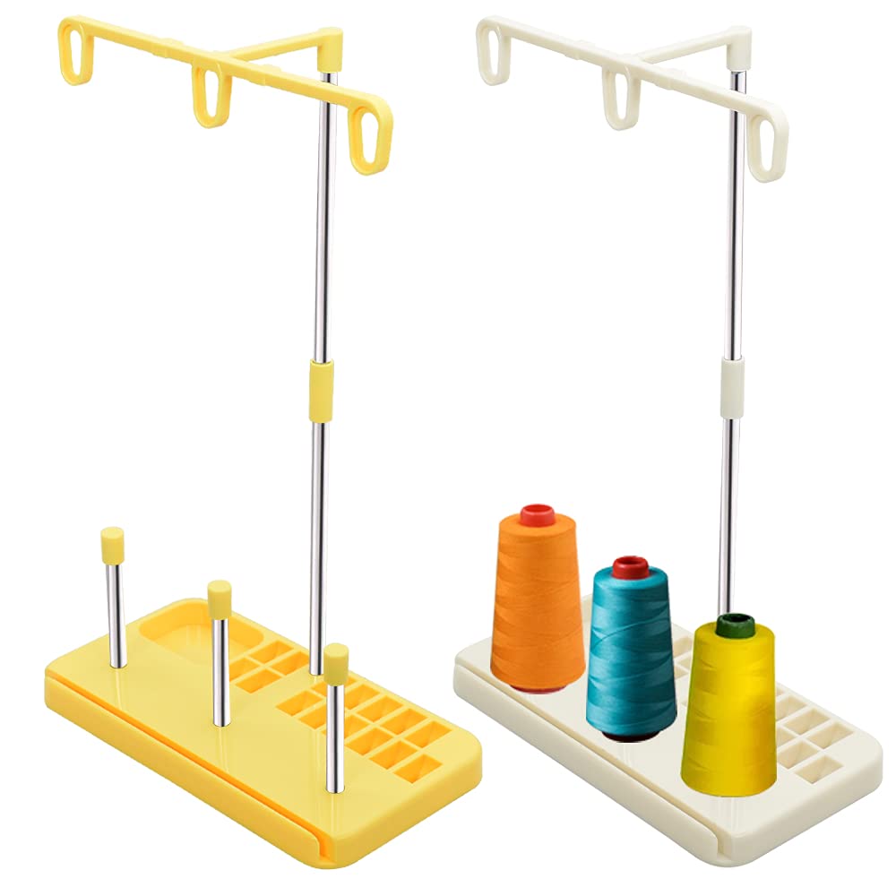 Thread Holders, Embroidery & Sewing Machine 3-Spool Thread Rack, 2-Pack