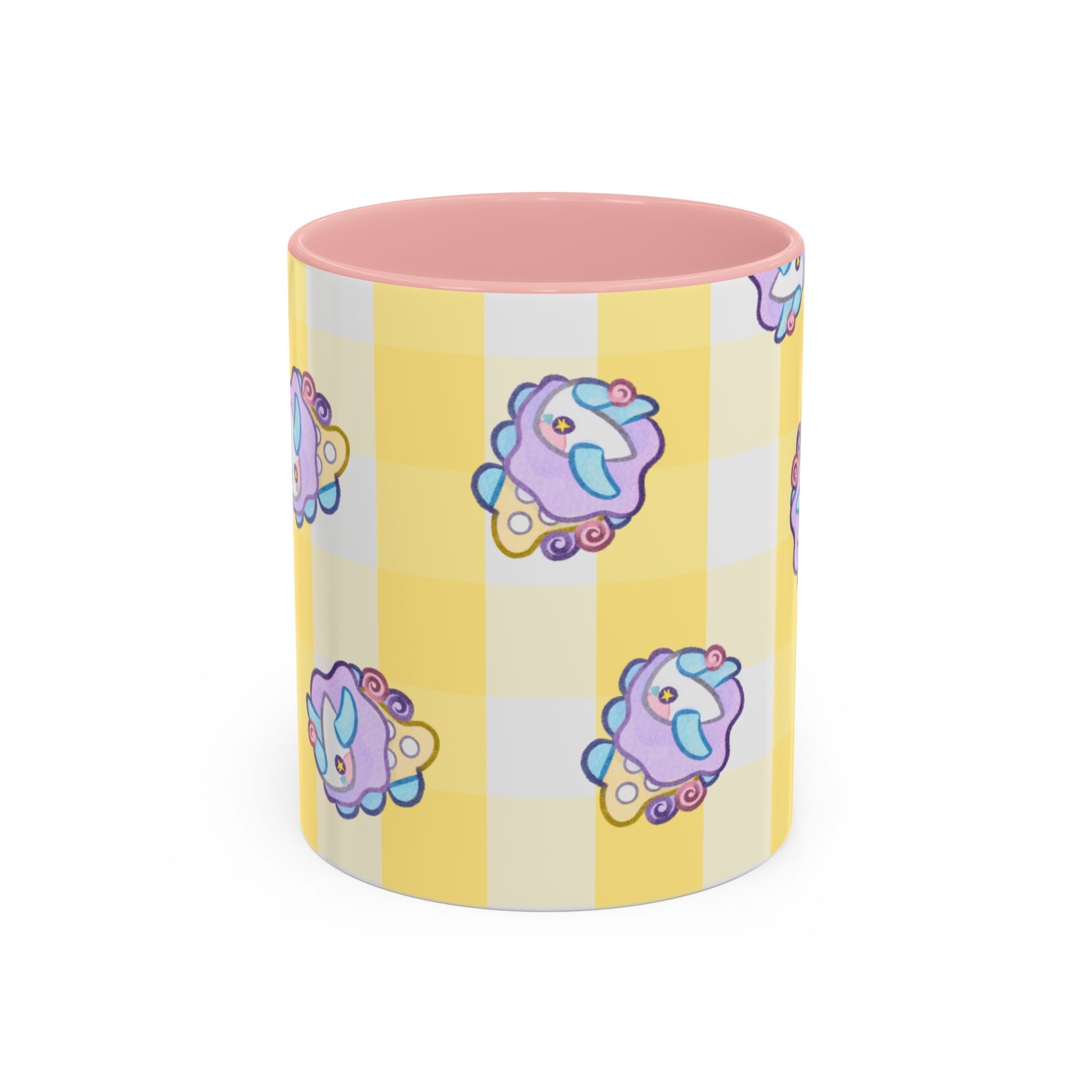 Funceratops Cute Pastel Circus Coffee Mug - 11oz Coffee Cup Kitschy Circuscore Clowncore Dinosaur Triceratops Tea Cup
