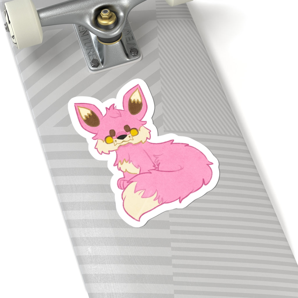 Pink Lupe Fantasy Wolf Die-Cut Vinyl Sticker 4in