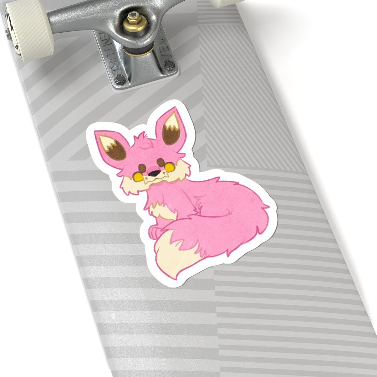 Pink Lupe Fantasy Wolf Die-Cut Vinyl Sticker 4in