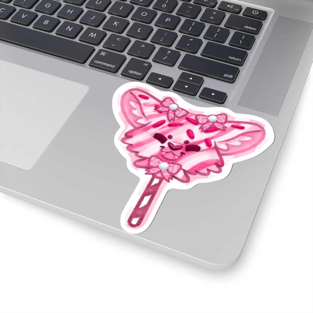 Cake Pup Raspberry Dessert Kawaii Cutie Die-Cut Vinyl Sticker 4in