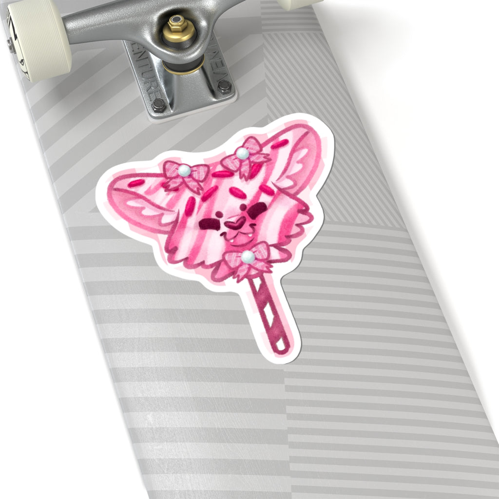 Cake Pup Raspberry Dessert Kawaii Cutie Die-Cut Vinyl Sticker 4in