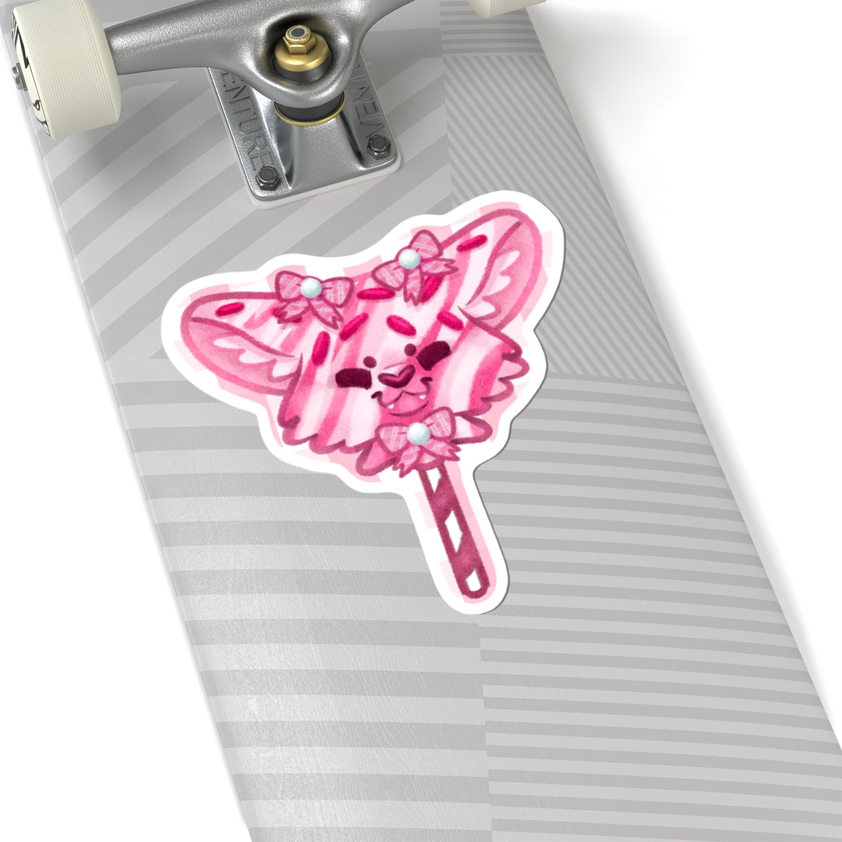 Cake Pup Raspberry Dessert Kawaii Cutie Die-Cut Vinyl Sticker 4in