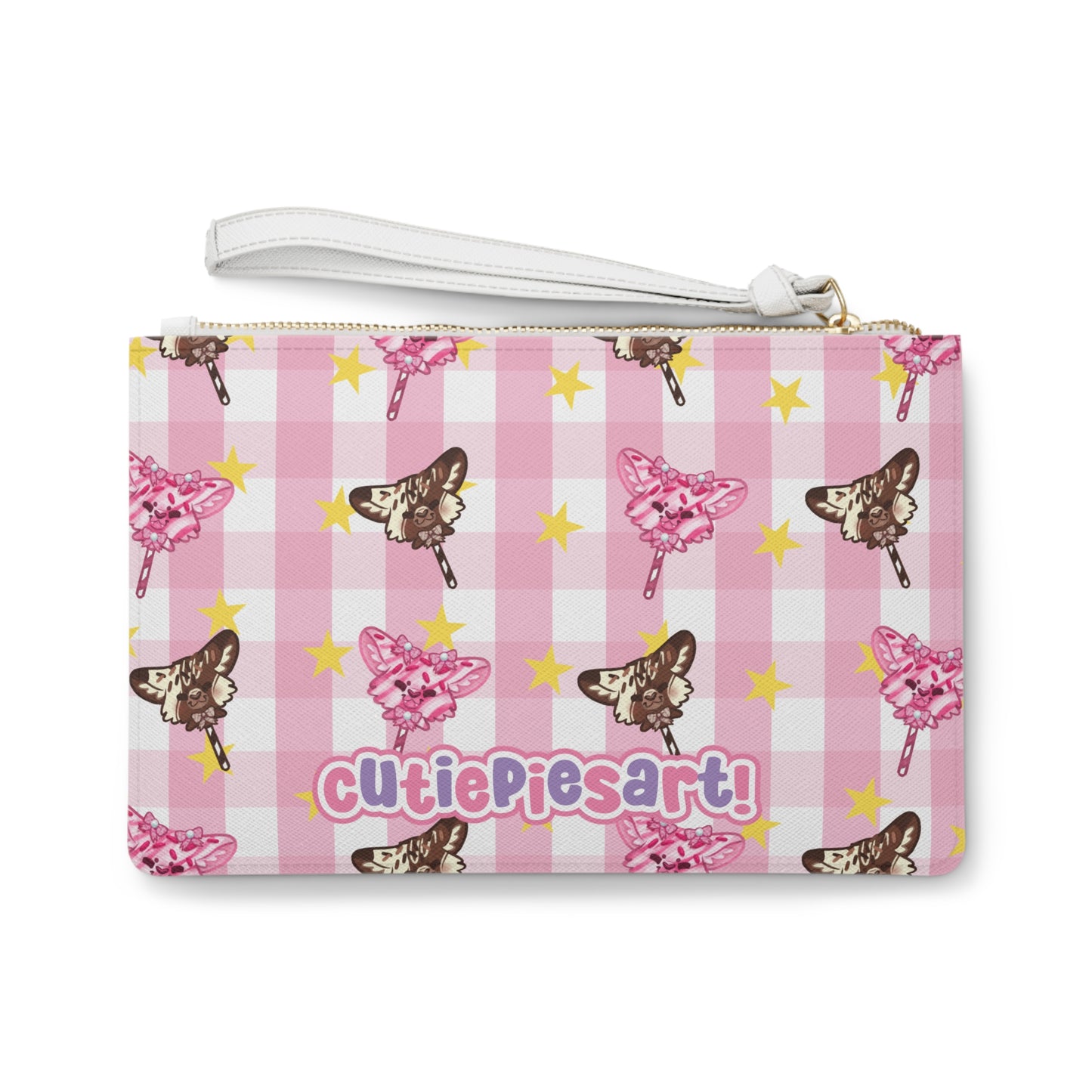Cake Pup Dreams Clutch Bag - Pink Gingham