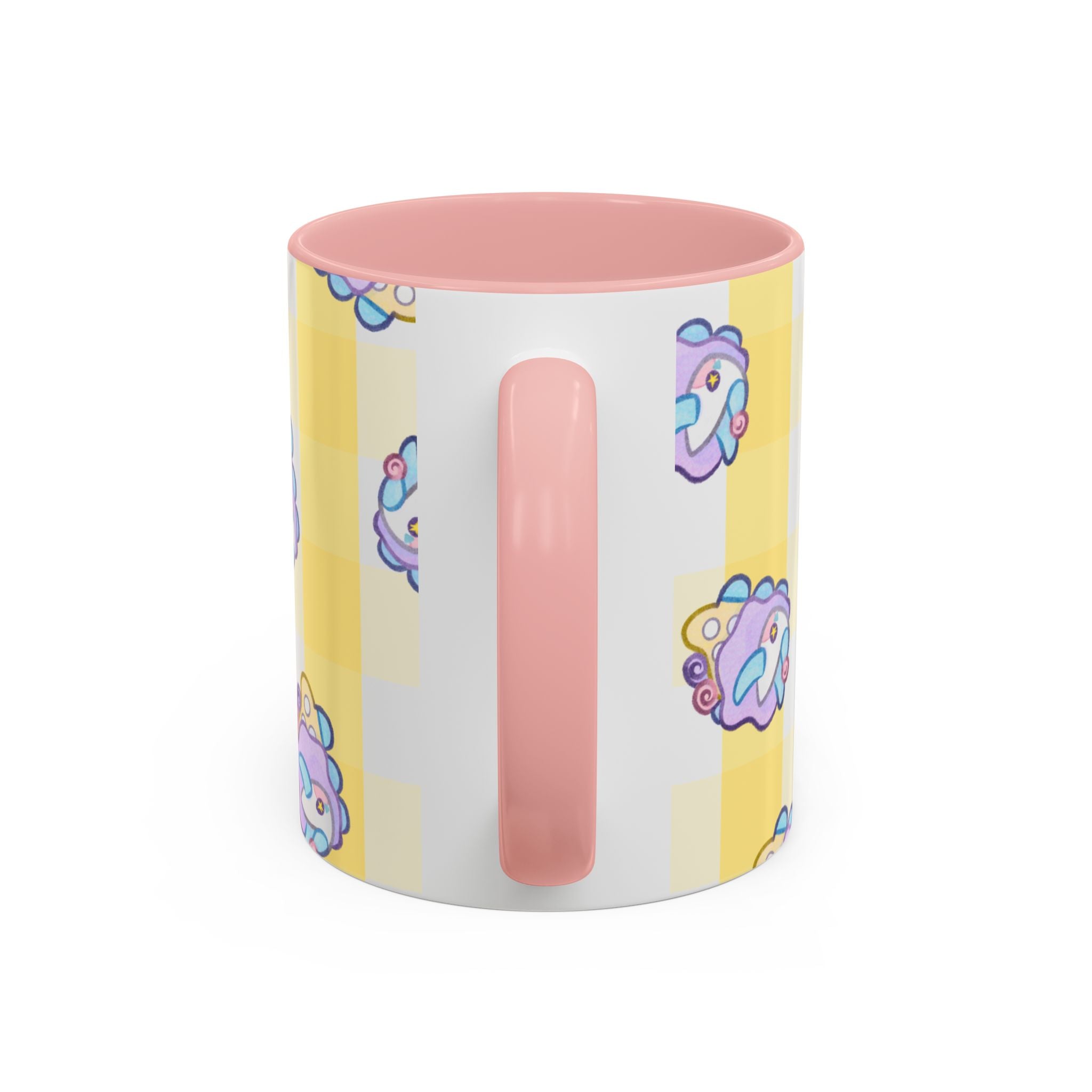 Funceratops Cute Pastel Circus Coffee Mug - 11oz Coffee Cup Kitschy Circuscore Clowncore Dinosaur Triceratops Tea Cup
