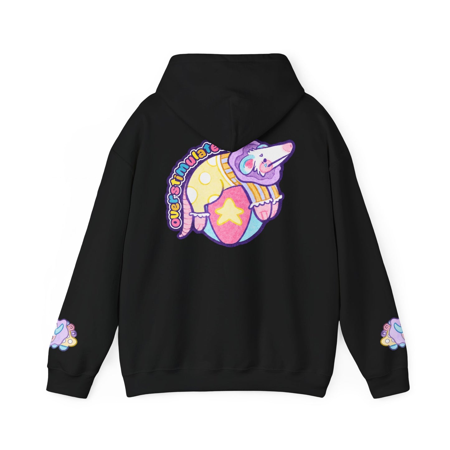 OVERSTIMULATED OPOSSUM Kawaii Clown Cutie Clowncore Hoodie Pullover Unisex