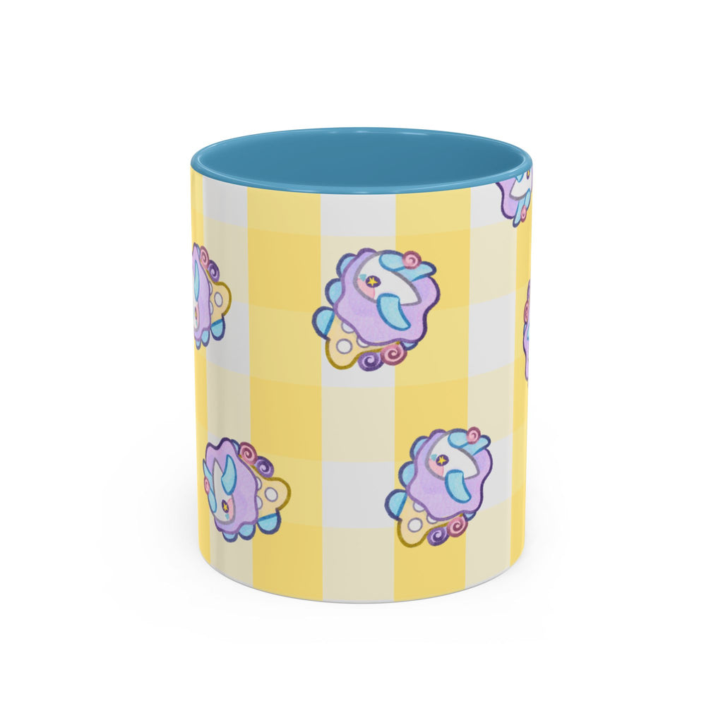 Funceratops Cute Pastel Circus Coffee Mug - 11oz Coffee Cup Kitschy Circuscore Clowncore Dinosaur Triceratops Tea Cup