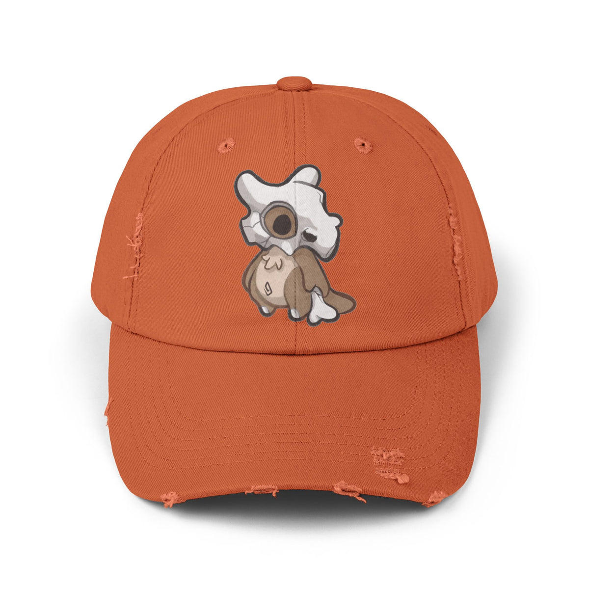 Cubone Monster Skull Fanart Cap | Distressed Baseball Hat