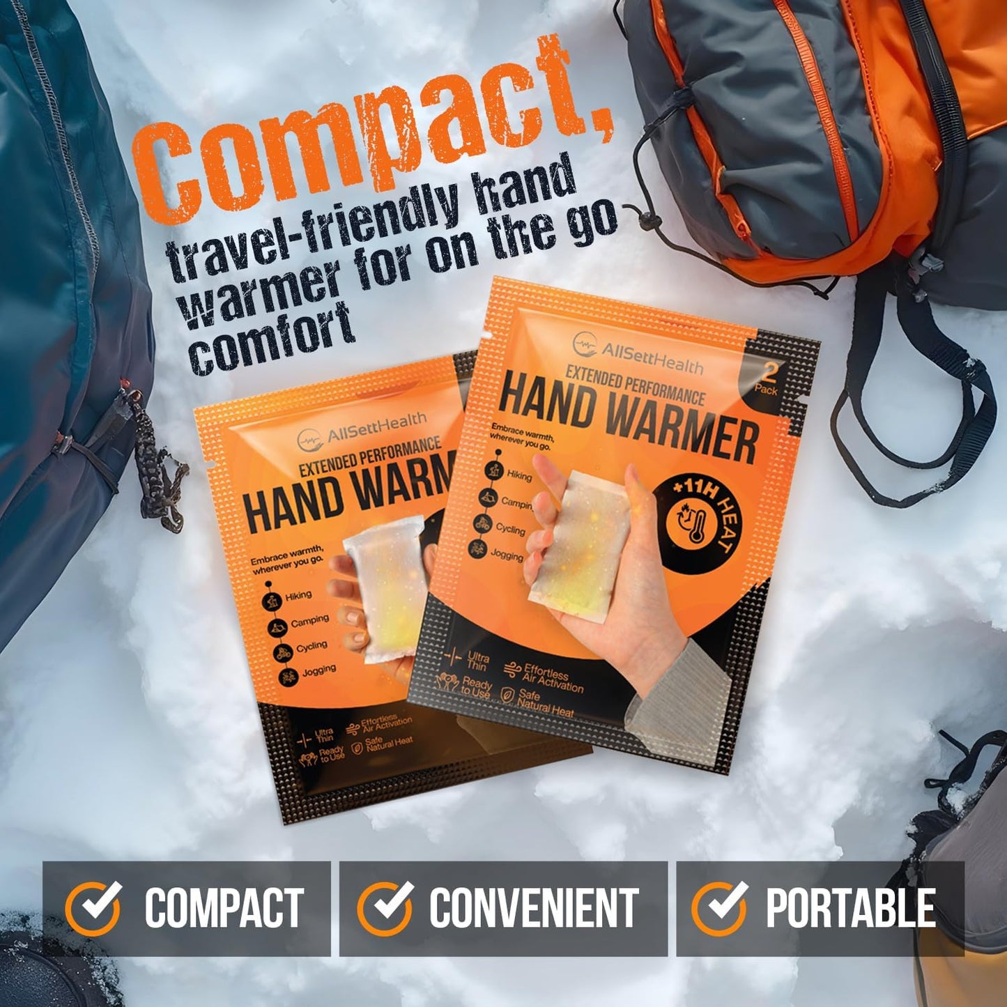 Hand Warmers 40 Pairs Air Activated 11 Hours of Heat Handwarmers Pack | Hot Hands Hand Warmers Bulk