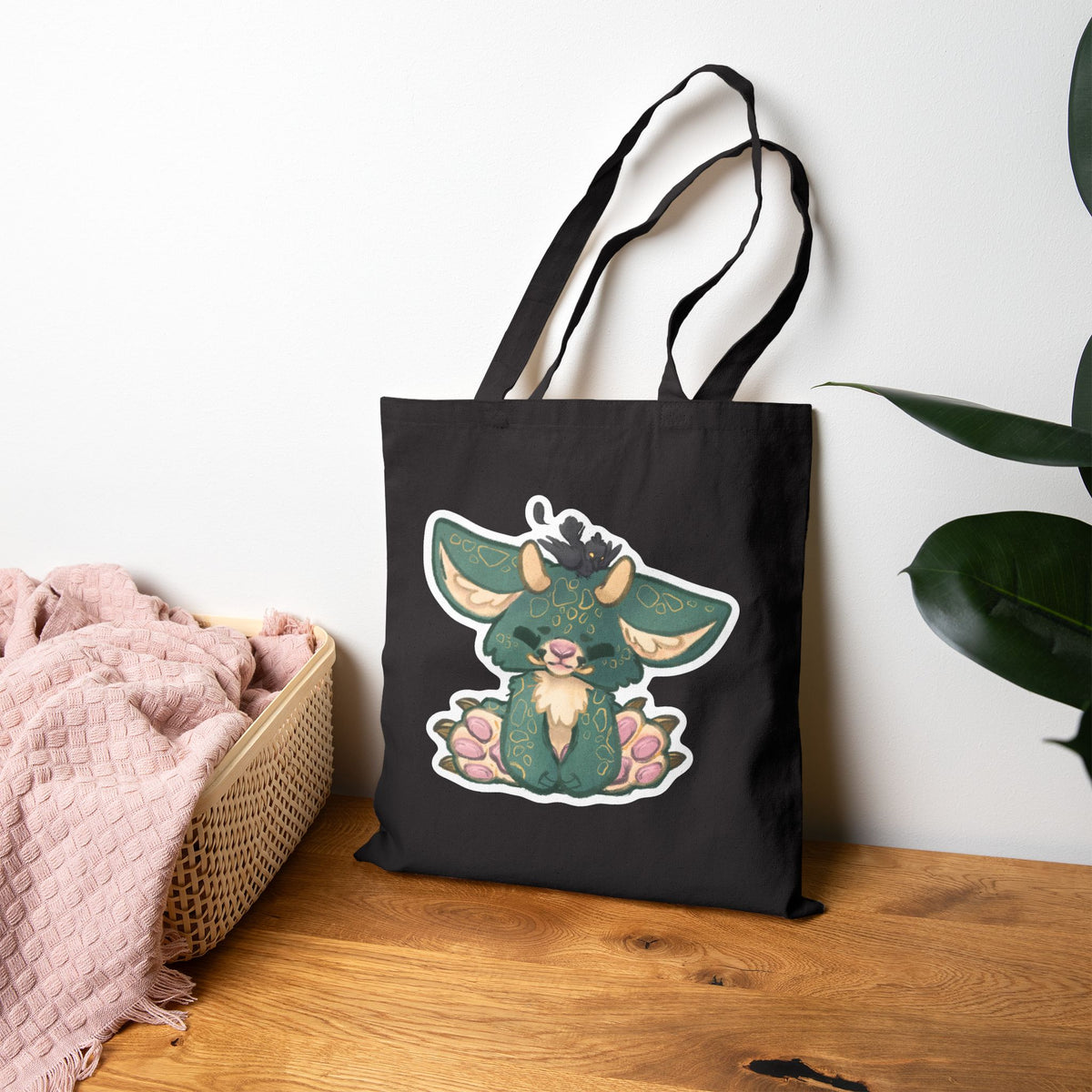 Goblin Woodland Creature Kawaii Toe Beans Paw Pad Cotton Canvas Tote Bag