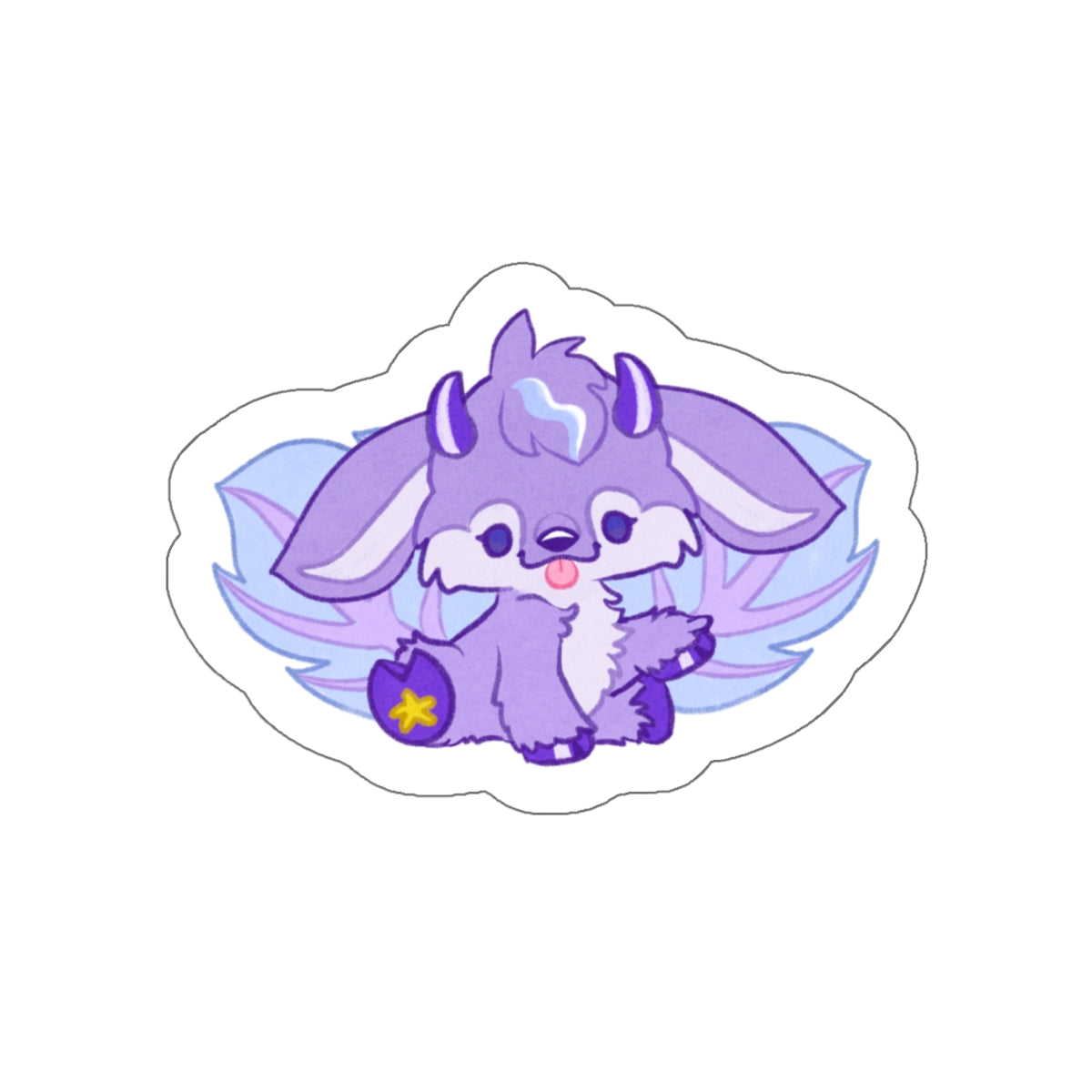 Purple Faerie Fantasy Pixie Die-Cut Vinyl Sticker 4in