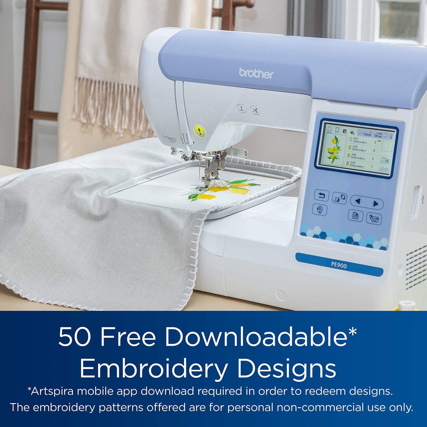 Brother PE900 Embroidery Machine with WLAN, White