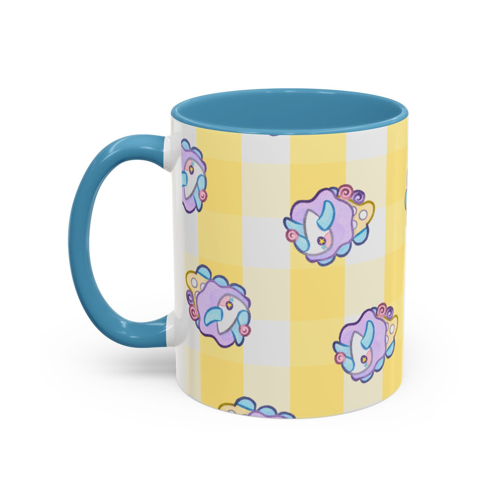 Funceratops Cute Pastel Circus Coffee Mug - 11oz Coffee Cup Kitschy Circuscore Clowncore Dinosaur Triceratops Tea Cup