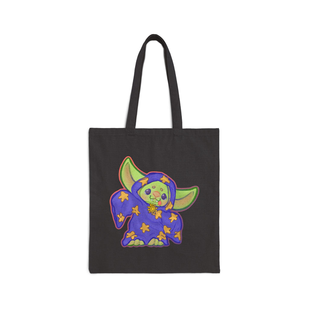 Kinder Goblin Kawaii Fantasy DnD Wizard Cotton Canvas Tote Bag