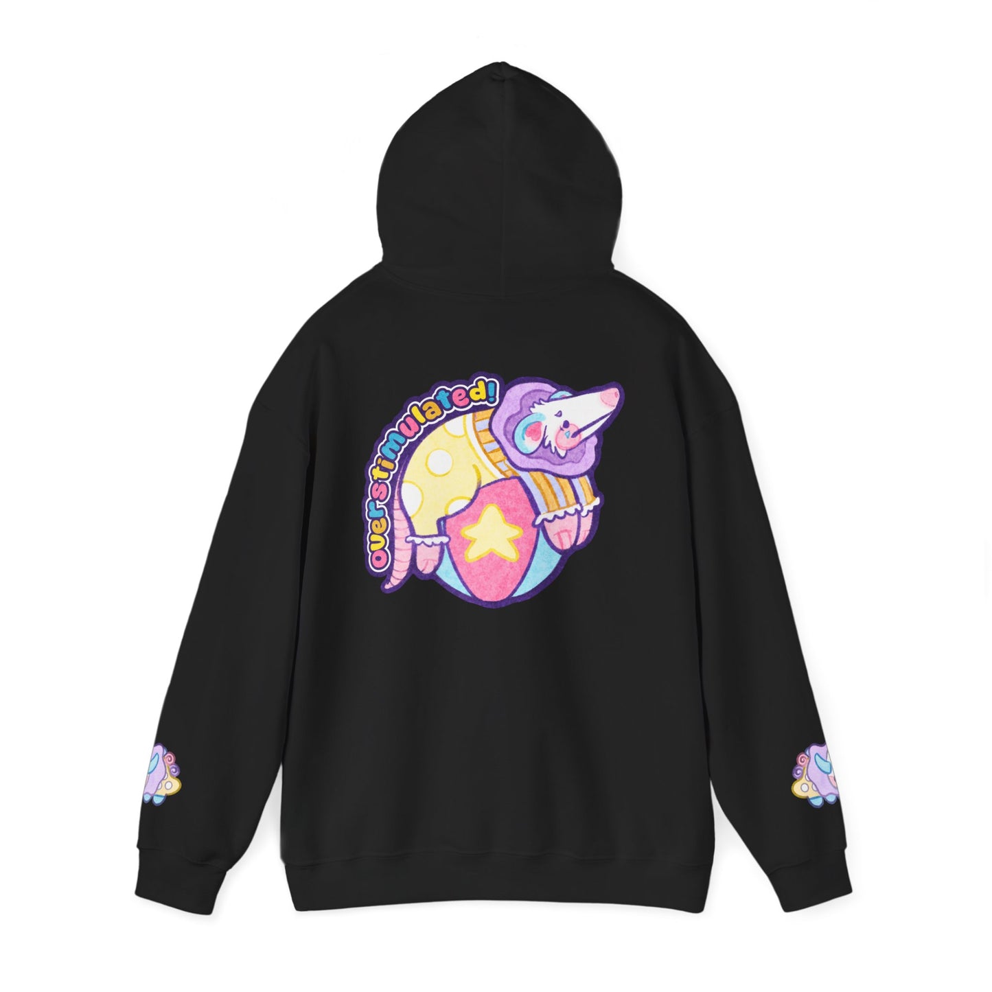 OVERSTIMULATED OPOSSUM Kawaii Clown Cutie Clowncore Hoodie Pullover Unisex