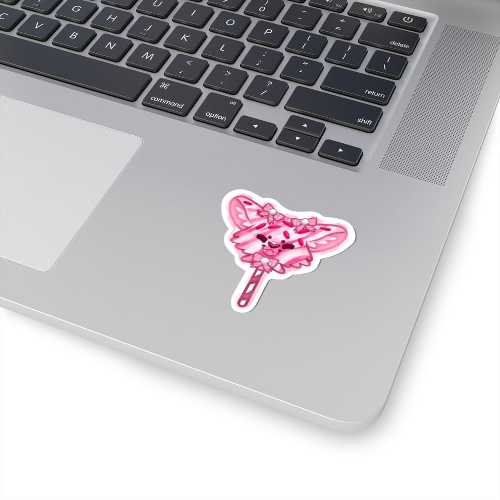 Cake Pup Raspberry Dessert Kawaii Cutie Die-Cut Vinyl Sticker 4in