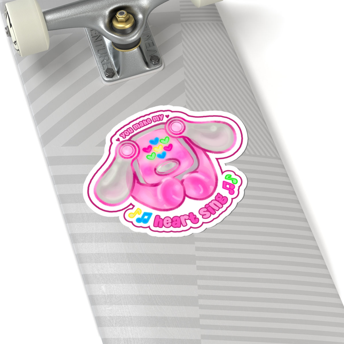 You Make My Heart Sing iDog Y2K Music Valentine Love Kawaii Cutie Die-Cut Vinyl Sticker 4in