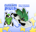 Custom Handmade Laying Plush | Fursona Stuffed Animal | Kawaii Character Plushie