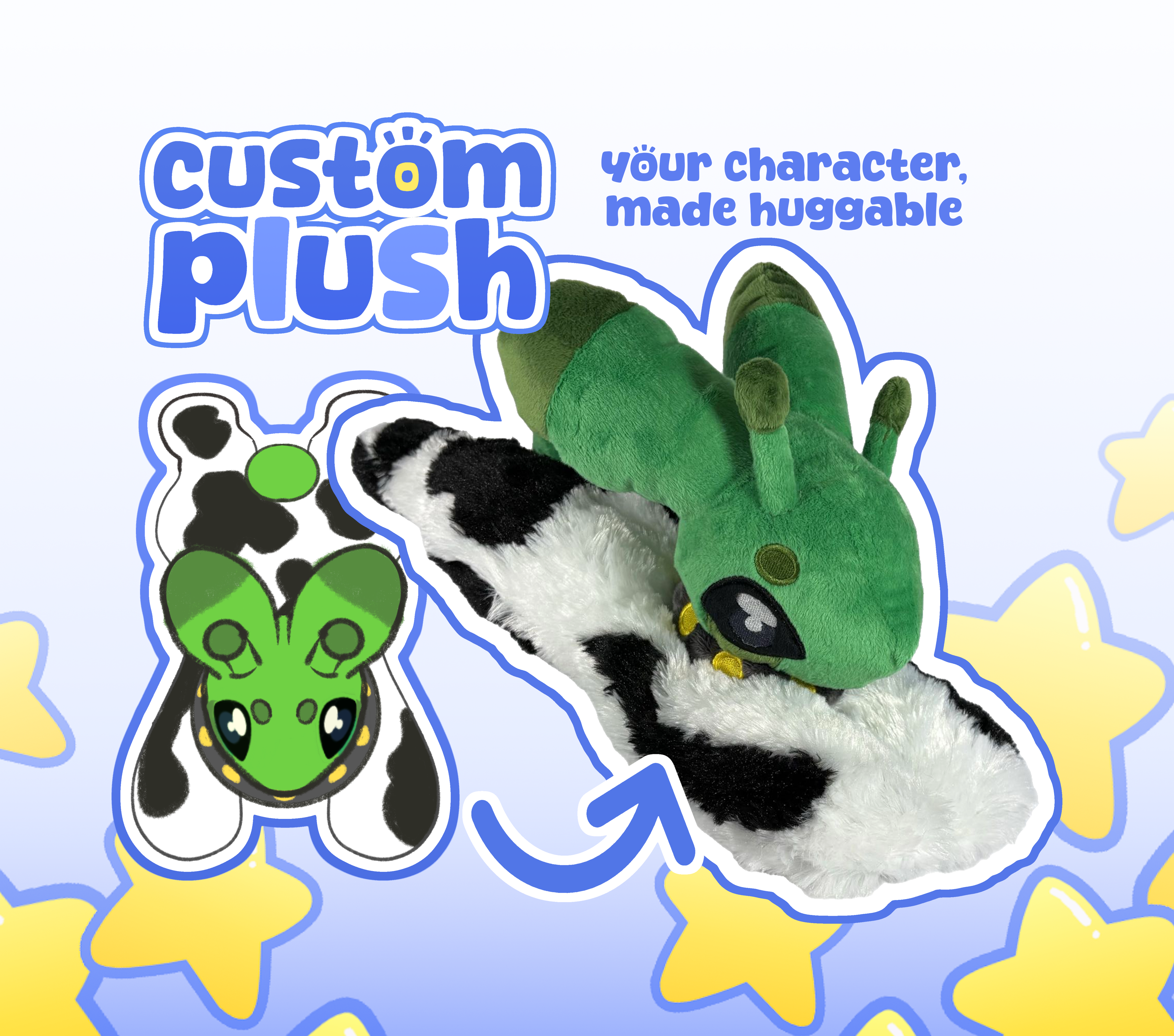 Custom Handmade Laying Plush | Fursona Stuffed Animal | Kawaii Character Plushie