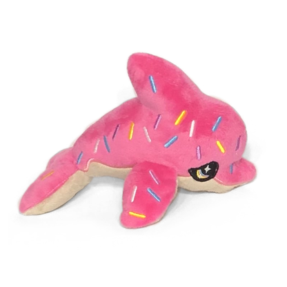 Sprinkle Cookie Dolphin Plushie Kawaii Tiny Plush Cute Fluffy Pastel Circus Clowncore MADE TO ORDER