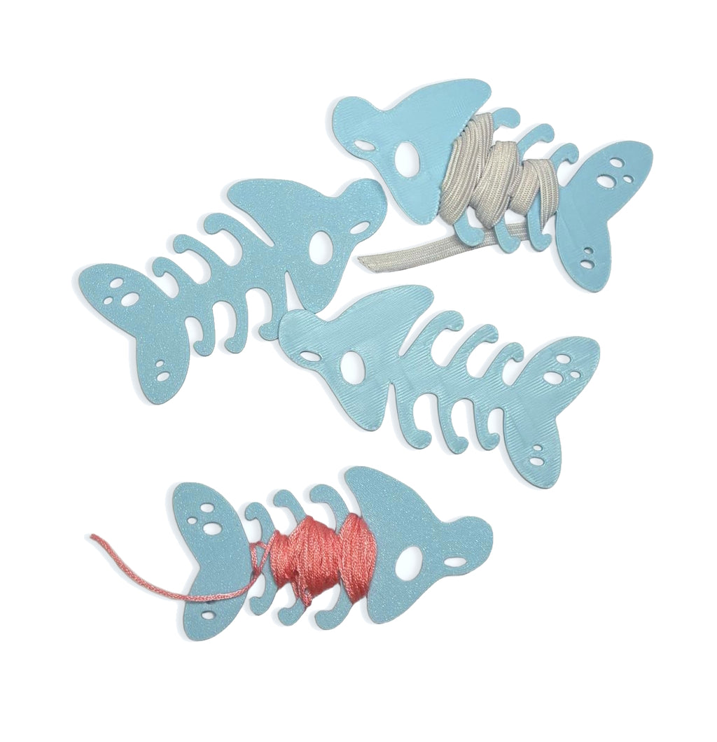 Fish Bones Skelly Thread Minder Bobbin Embroidery Floss Yarn Ribbon Elastic Sewing Notion
