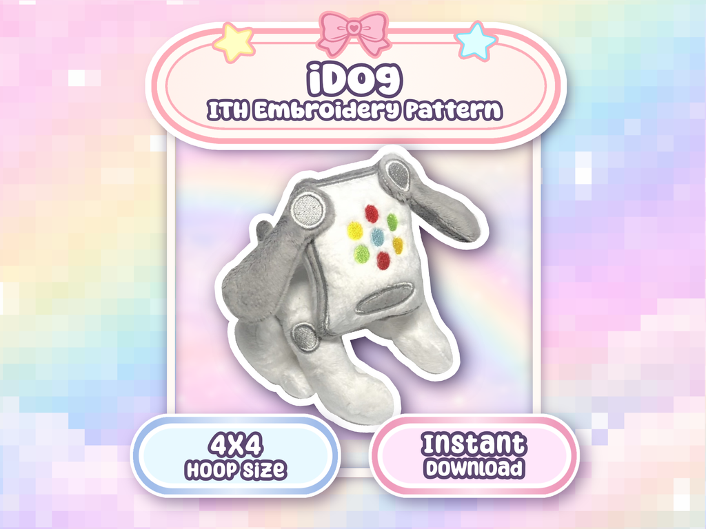 Music Dog Electronic Pet Y2K ITH Plush Embroidery Machine Pattern 4x4