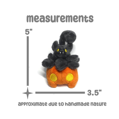 Pumpkinboo ITH Embroidery Plush Pattern Halloween Embroidery Machine Pattern Creepy Cute Kawaii Tiny Plush Pumpkin Bat 4x4