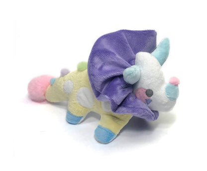 Funceratops Clown Triceratops Plushie Kawaii Tiny Plush Cute Fluffy Pastel Circus Clowncore MADE TO ORDER