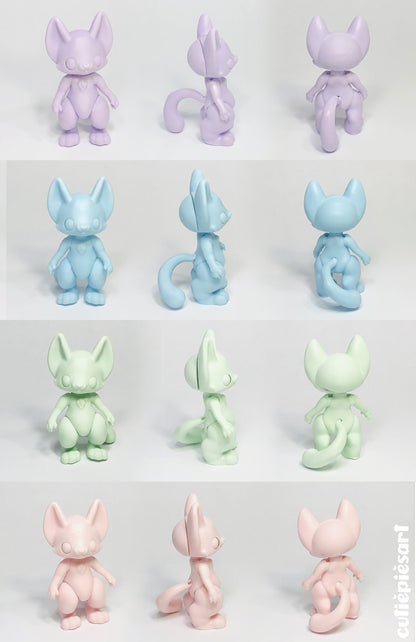 Cutie Cat Doll BJD Resin STL Files 3D Print Kawaii Feline Doll Furry Anthropomorphic Ball Jointed Elastic Doll