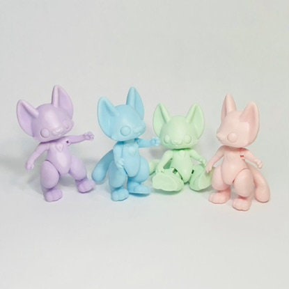 Cutie Cat Doll BJD Resin STL Files 3D Print Kawaii Feline Doll Furry Anthropomorphic Ball Jointed Elastic Doll