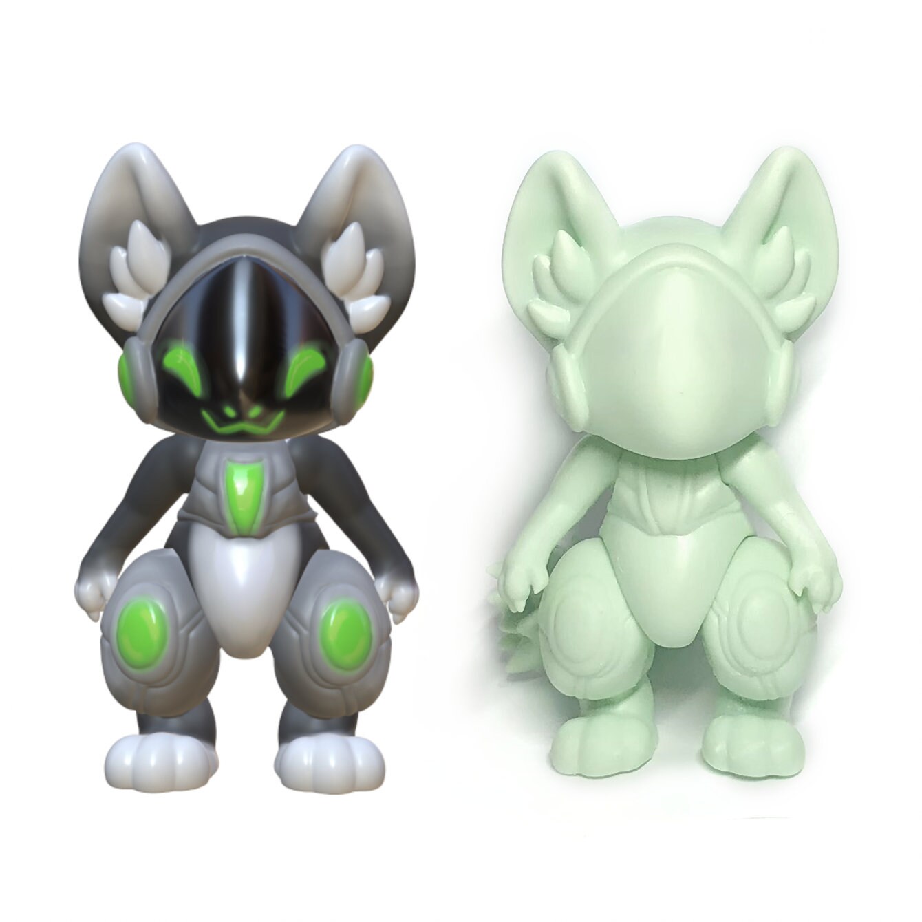 Cutie Protogen Doll BJD Resin STL Files 3D Print Kawaii Doll Furry Anthropomorphic Ball Jointed Elastic Doll