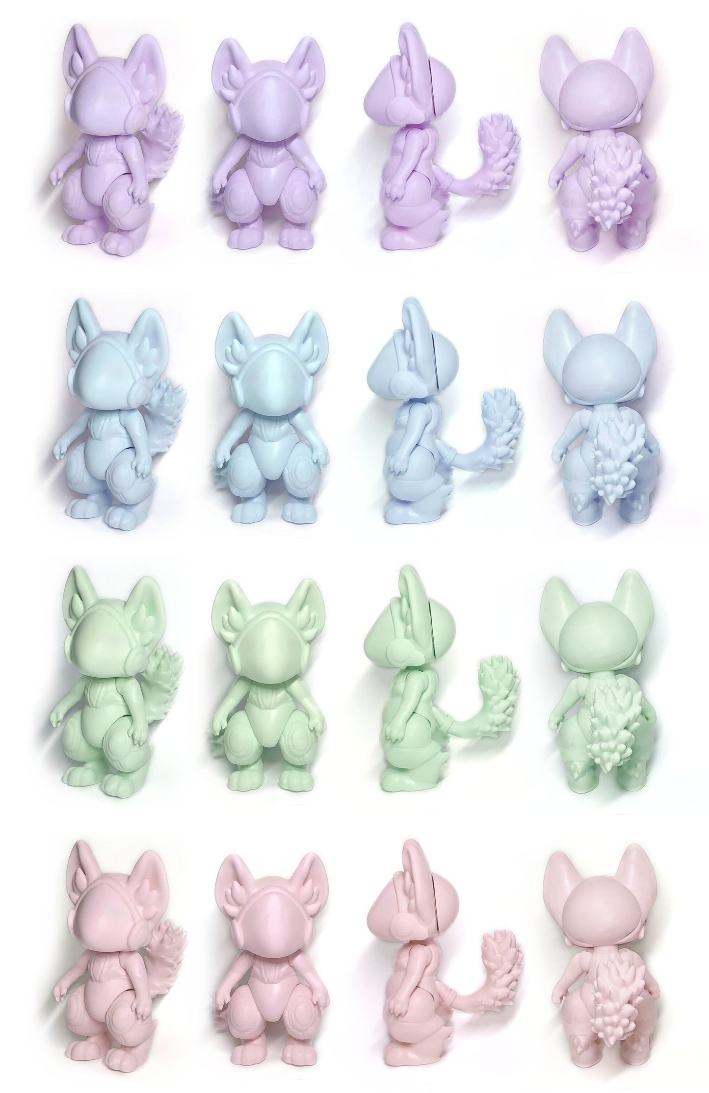 Cutie Protogen Doll BJD Resin STL Files 3D Print Kawaii Doll Furry Anthropomorphic Ball Jointed Elastic Doll