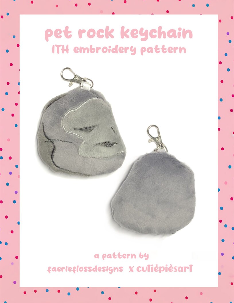 Neopets Pet Rock Petpet ITH Plush Embroidery Machine Pattern 4x4