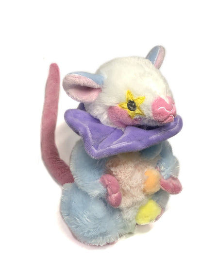 Opossum Clown Marsupial Possum Plushie Kawaii Tiny Plush Cute Fluffy Pastel Circus Clowncore Handmade MADE TO ORDER