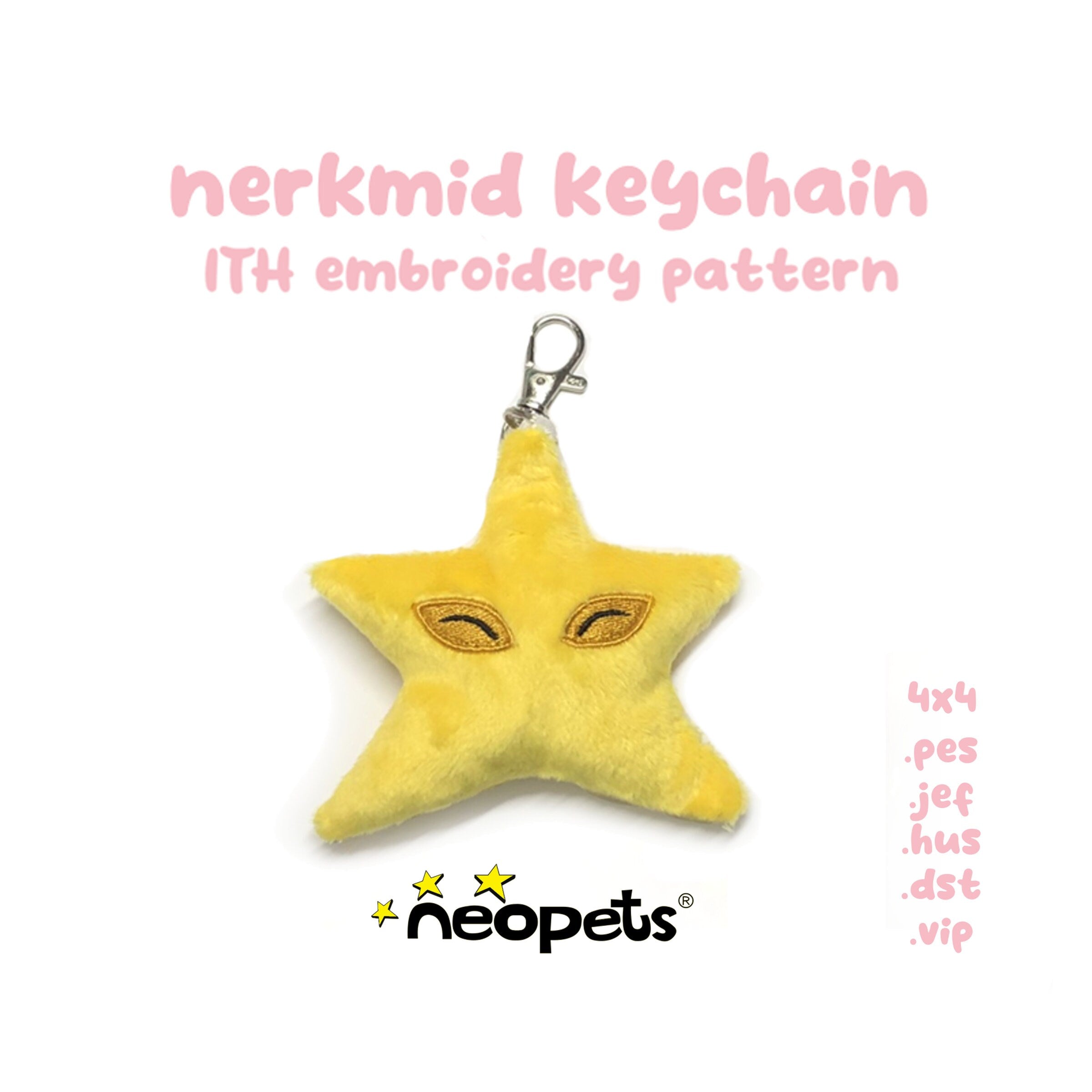 Neopets Nerkmid ITH Plush Embroidery Machine Pattern 4x4